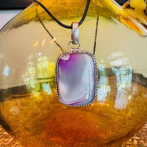 GemStone Purple enhanced in Silver PENDANT